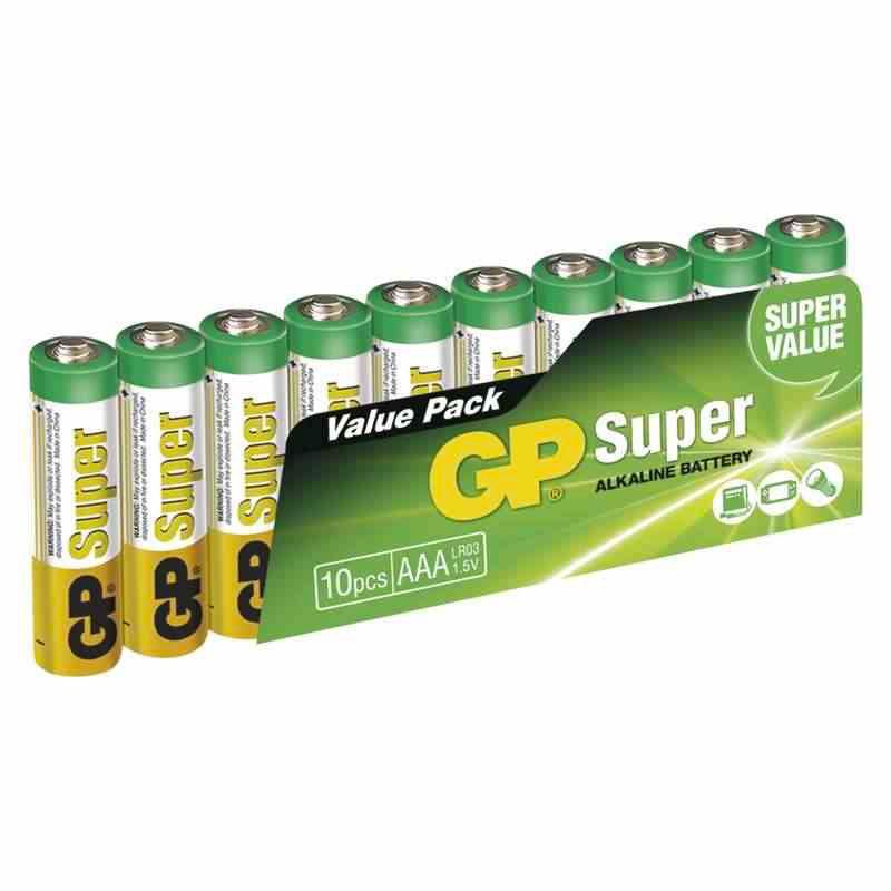 Alkalická baterie GP 1,5V AAA 10 ks GP Batteries