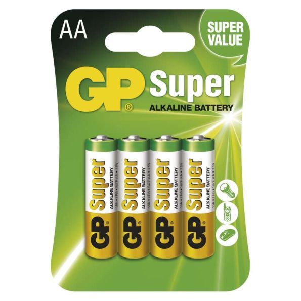Alkalická baterie GP 1,5V AA 4 ks GP Batteries
