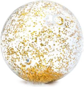 58070 Nafukovací míč Glitter zlatá Intex