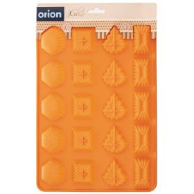 Forma silikon pracny mix tvarů 20 ks - Oranžová Orion