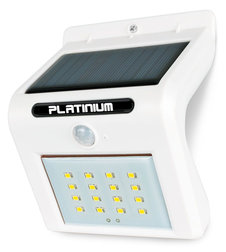 Platinium Nástěnné solární LED světlo s detektorem pohybu, samostatně bílá