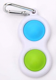 Pop it - Fidgetová antistresová hra - přívěšek na klíče barevný duo GMEX